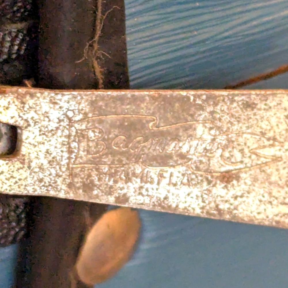 1960's Bagmaster Blue Hat Box wth divider, Working Zipper, Made in Miami Fl, USA - Picture 10 of 10